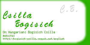 csilla bogisich business card